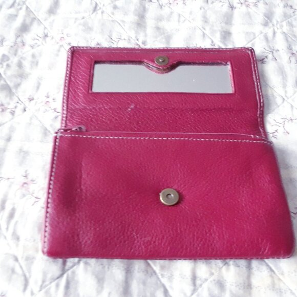 Vintage Soprano Genuine Leather Coin Pouch + Mirror - Picture 3 of 8